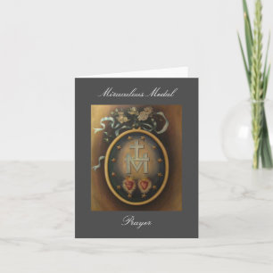 Miraculous Medal Prayer Card Kort