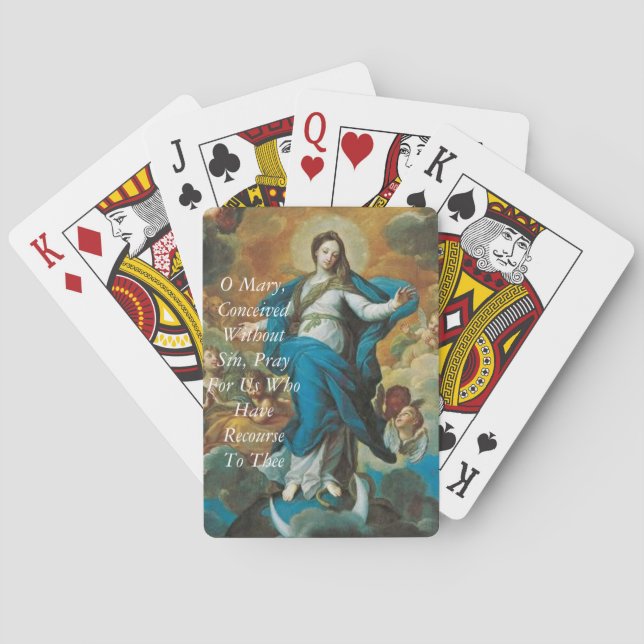 Miraculous Medal Prayer Casinokort (Baksidan)