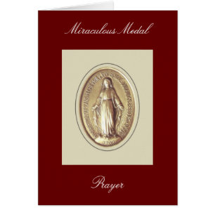 Miraculous Medal Prayer Hälsningskort