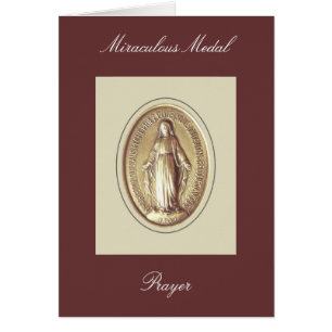 Miraculous Medal Prayer Hälsningskort