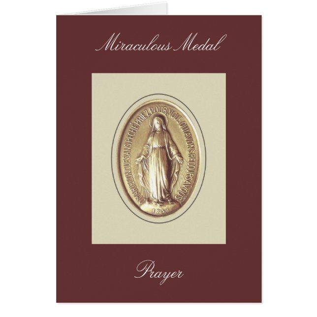Miraculous Medal Prayer Hälsningskort (Framsidan)
