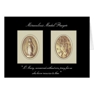 Miraculous Medal Prayer Hälsningskort