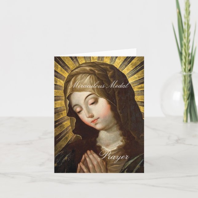 Miraculous Medal Prayer Kort (Framsida)
