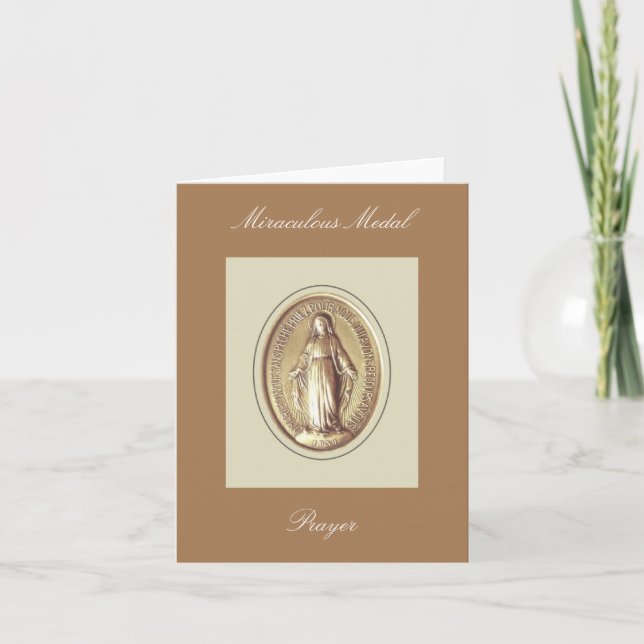 Miraculous Medal Prayer Kort (Framsida)