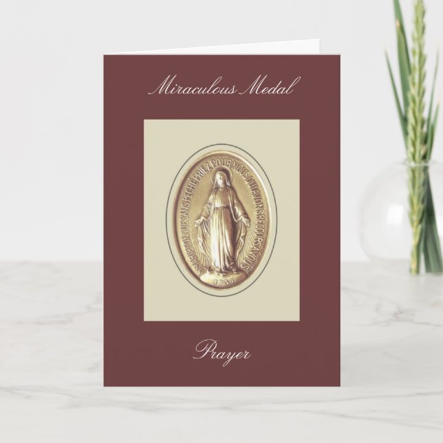 Miraculous Medal Prayer Kort (Framsida)