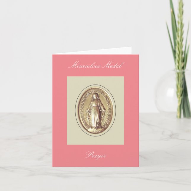 Miraculous Medal Prayer Kort (Framsida)