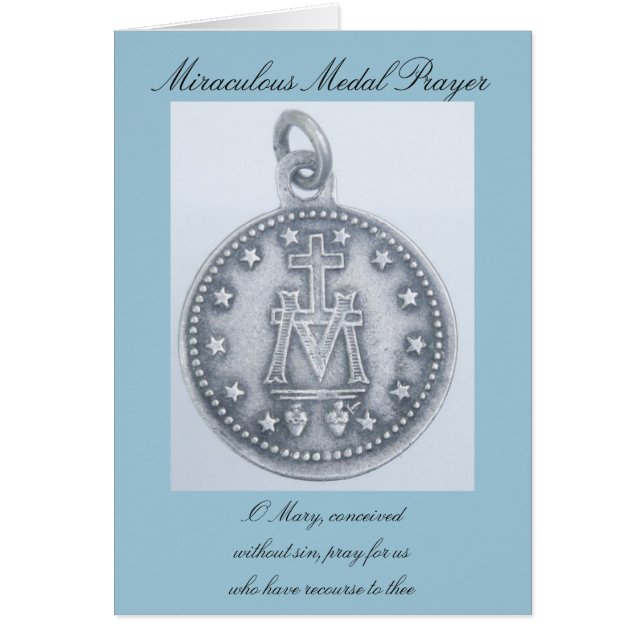 Miraculous Medal Prayer OBS Kort (Framsidan)