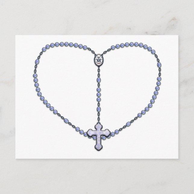 Miraculous Medal Rosary Vykort (Framsida)