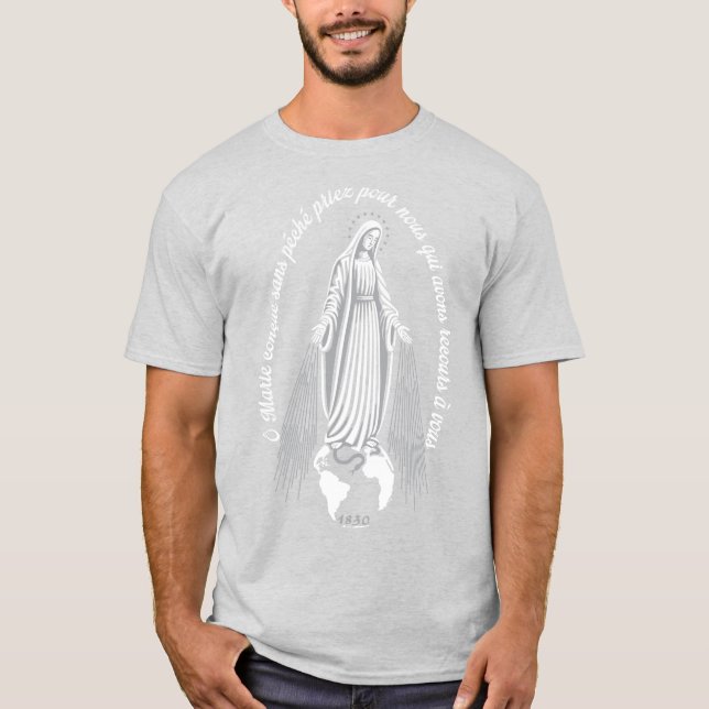 Miraculous Medal T Shirt (Framsida)