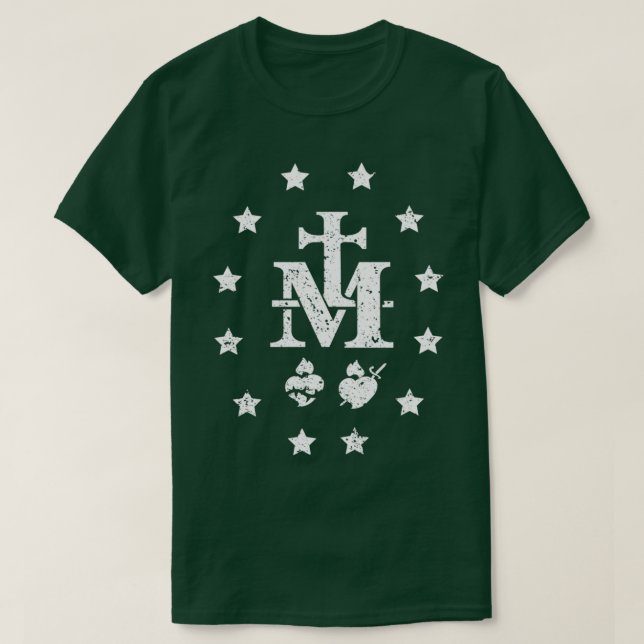 Miraculous medal unik bland alla medaljer t shirt (Design framsida)