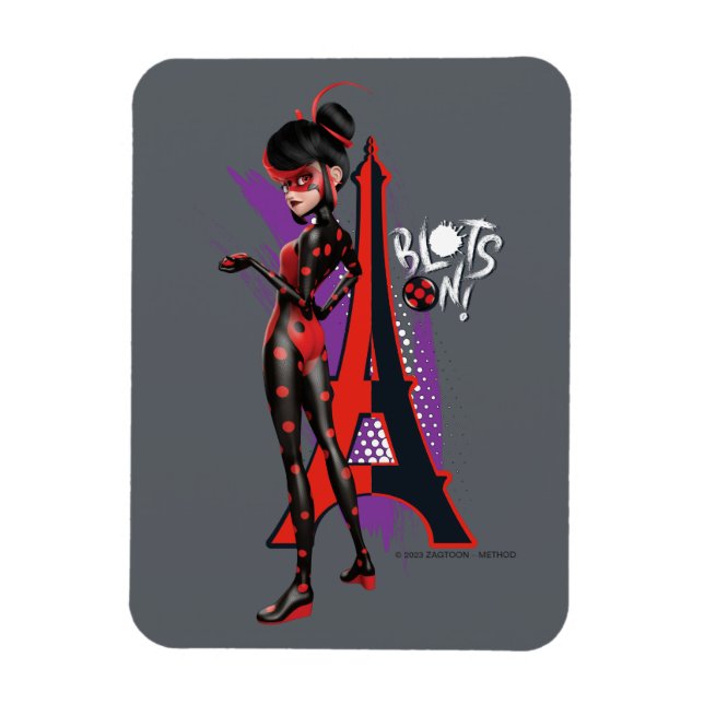 Miraculous Re-verse Shadybug Blots on! Magnet (Vertikal)