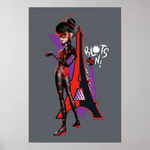 Miraculous Re-verse Shadybug Blots on! Poster