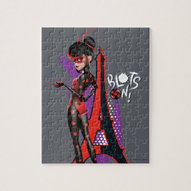 Miraculous Re-verse Shadybug Blots on! Pussel (Vertikal)