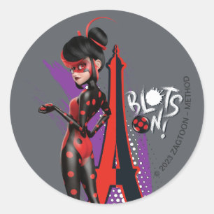 Miraculous Re-verse Shadybug Blots on! Runt Klistermärke