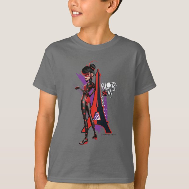 Miraculous Re-verse Shadybug Blots on! T Shirt (Framsida)