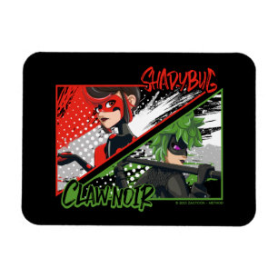 Miraculous Reverse Shadybug & Klo Noir Magnet