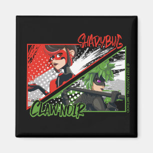 Miraculous Reverse Shadybug & Klo Noir Magnet