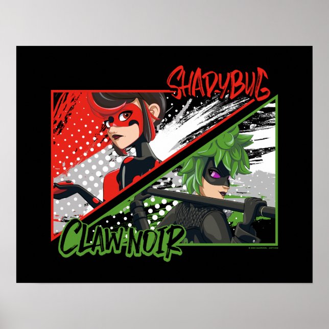 Miraculous Reverse Shadybug & Klo Noir Poster (Framsidan)