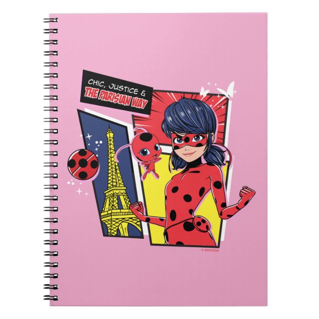 Miraculous Tecknad Ladybug Parisian Way Anteckningsbok (Framsidan)