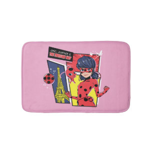 Miraculous Tecknad Ladybug Parisian Way Badrumsmatta