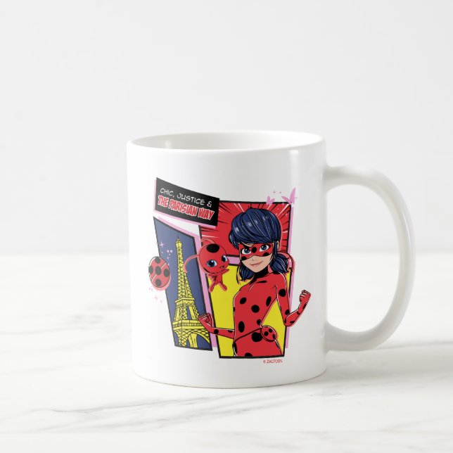 Miraculous Tecknad Ladybug Parisian Way Kaffemugg (Höger)