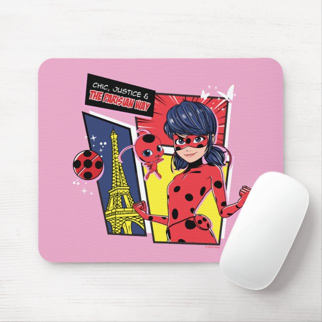 Miraculous Tecknad Ladybug Parisian Way Musmatta (Med mus)