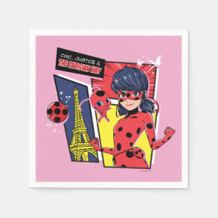 Miraculous Tecknad Ladybug Parisian Way Pappersservett