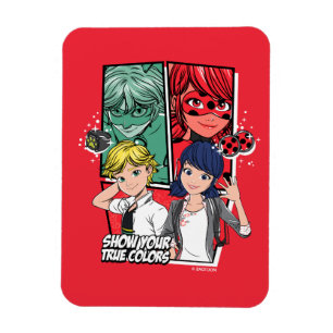 Miraculous Tecknad Marinette & Adrien True Färg Magnet