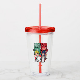 Miraculous Tecknad Marinette & Adrien True Färg Take Away Mugg