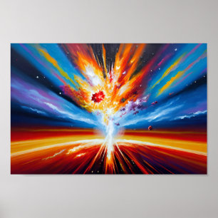 Miraculous Universe Explosion Fire Himmel Ignition Poster