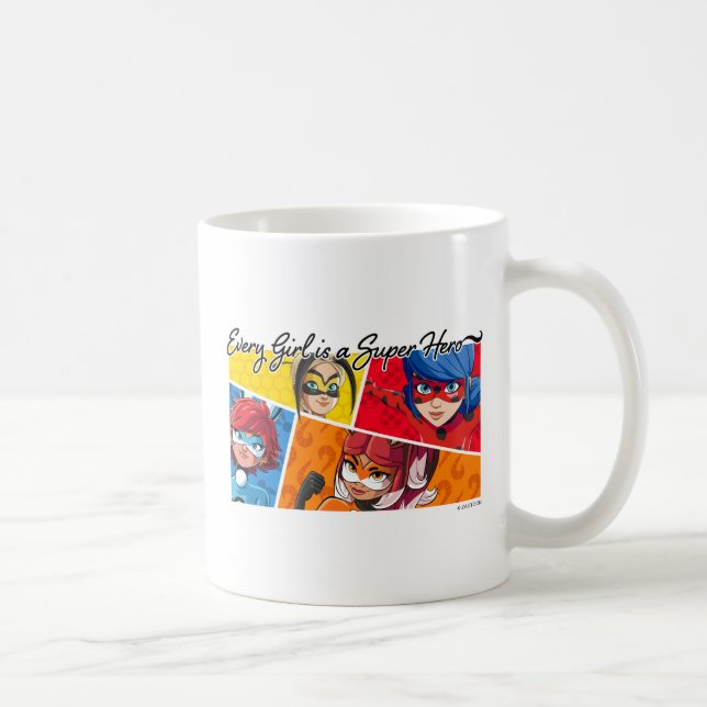 Miraculous varenda flicka är en Toppen Hero Kaffemugg (Höger)