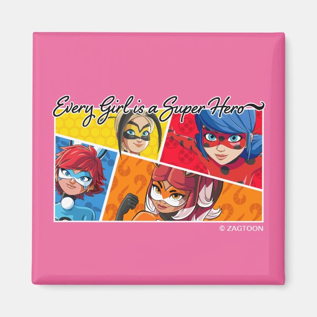 Miraculous varenda flicka är en Toppen Hero Magnet (Framsidan)
