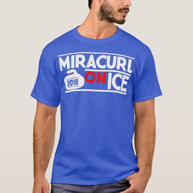 Miracurl on Ice Novelty USA Curling T Shirt (Framsida)