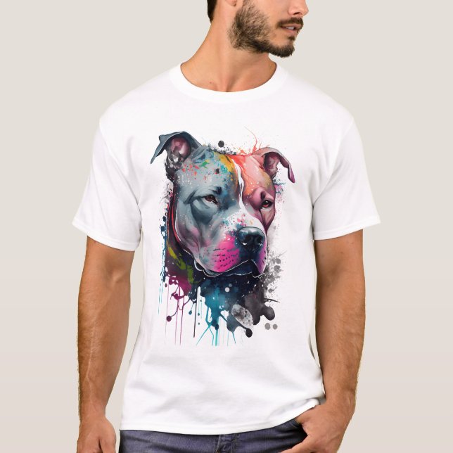 Mirada seria + corazón amable: pitbull t shirt (Framsida)