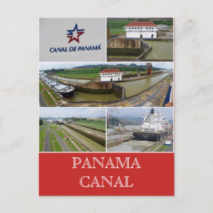 miraflores-lås för panamakanalen vykort
