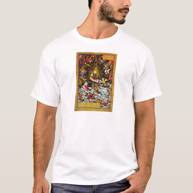 Miraj Muhammads stigning av sultanen Muhammad T Shirt (Framsida)
