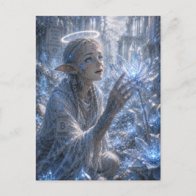 Mirakel / Ängel / Kristallträdgård Vykort (Framsida)