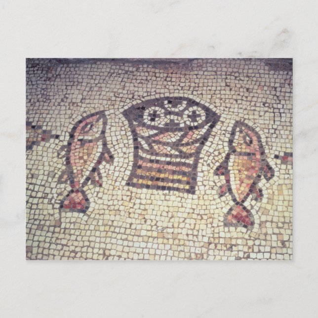 Mirakel av bröd och fiskarna vykort (Framsida)