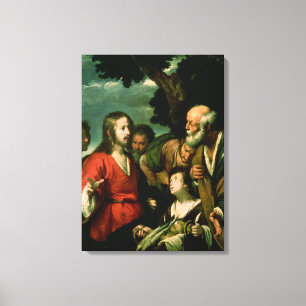 Mirakel av loavesna och fiskarna, c.1630 canvastryck