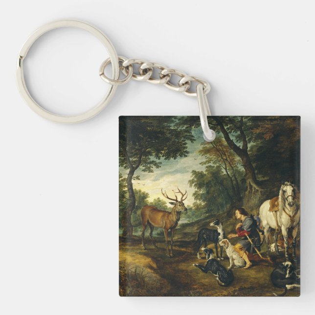 Mirakel av Saint Hubert av Peter Paul Rubens (Framsidan)
