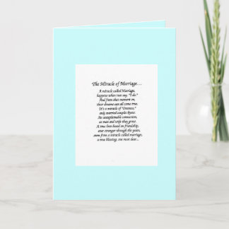 mirakel giftermål, jag kärlek, ditt kort