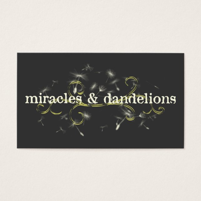 mirakel och dandelioner visitkort (Framsidan)