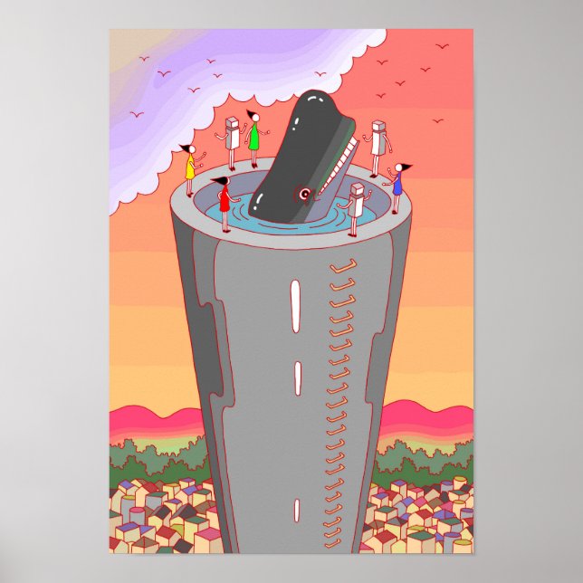 Mirakel på toppen av skorstenen. poster (Framsidan)