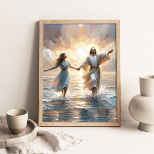 Mirakel Tillsammans, Kristi målning, Jesus Går Poster