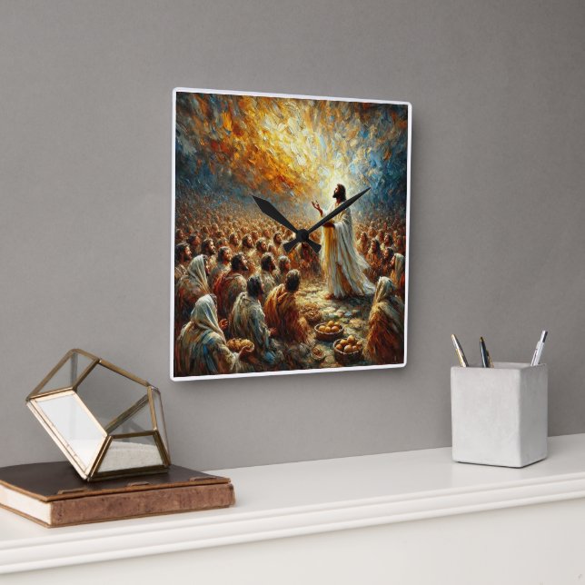 Miraklet av Loaves and Fishes - klocka (Kontor)