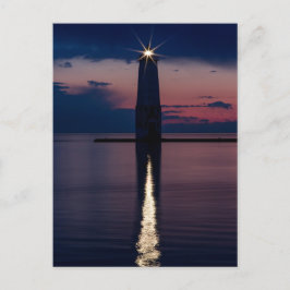 Mirakulös kväll vid Frankfort Light Vykort