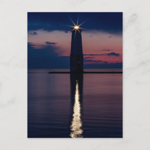 Mirakulös kväll vid Frankfort Light Vykort