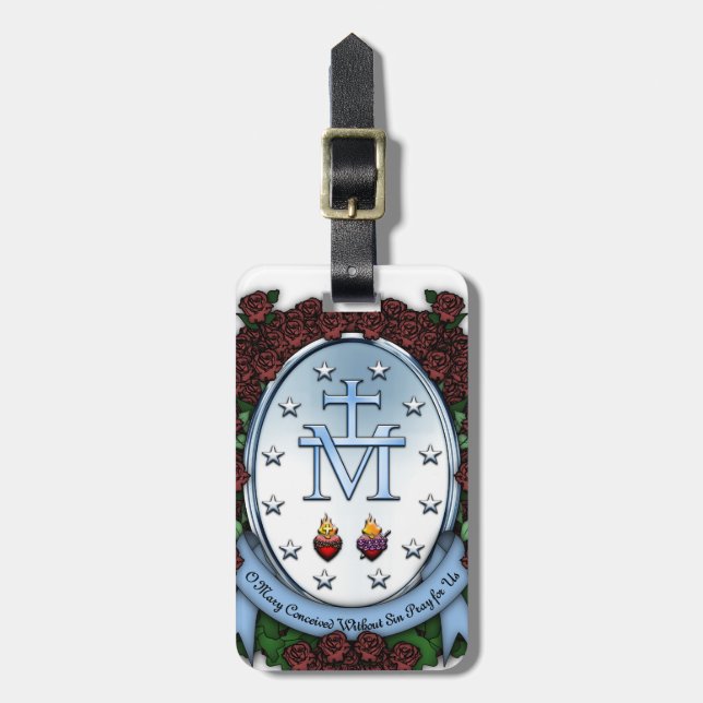 Mirakulös medalj 2 bagagebricka (Vertikal Framsida)