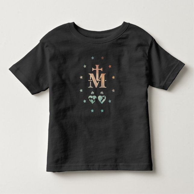 Mirakulös medalj Vår Frus nåd T-shirt (Framsida)