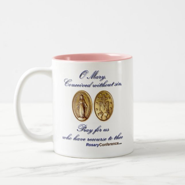 Mirakulös medaljbönkopp 2 Två-Tonad mugg (Vänster)
